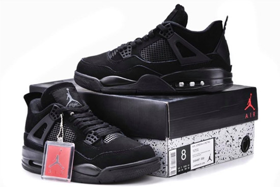Men's Air Jordan AJ4 Black Shoes 20200100598