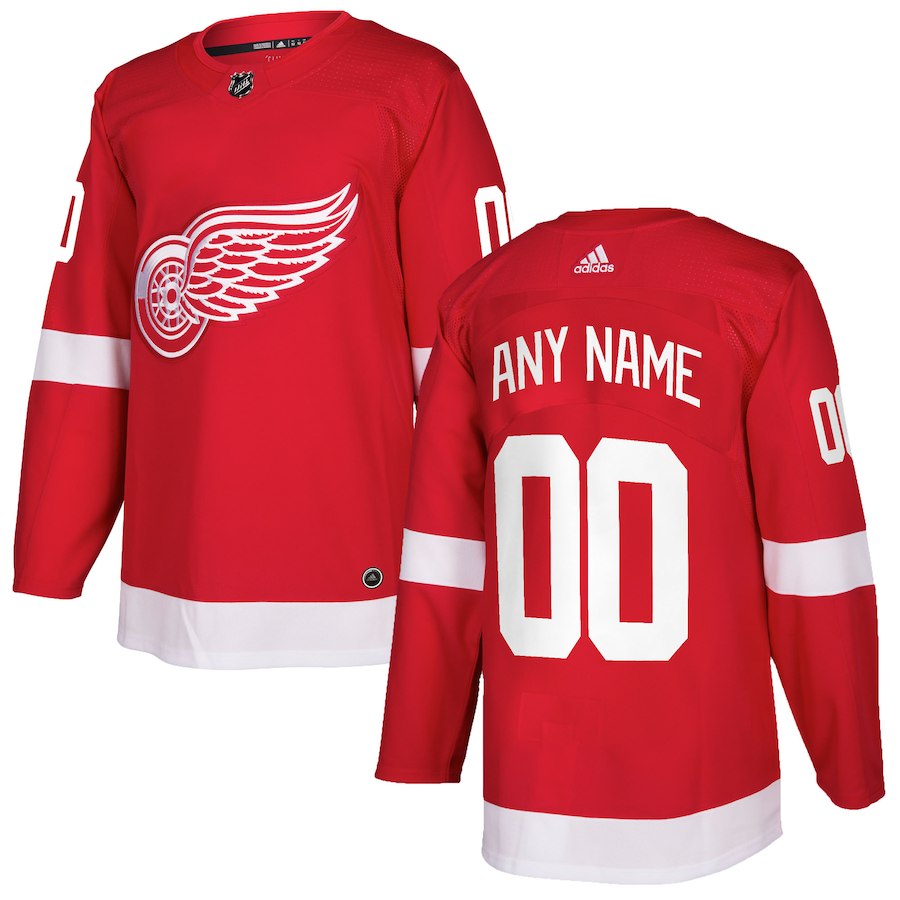 Men's Detroit Red Wings Custom Name Number Size NHL Stitched Jersey