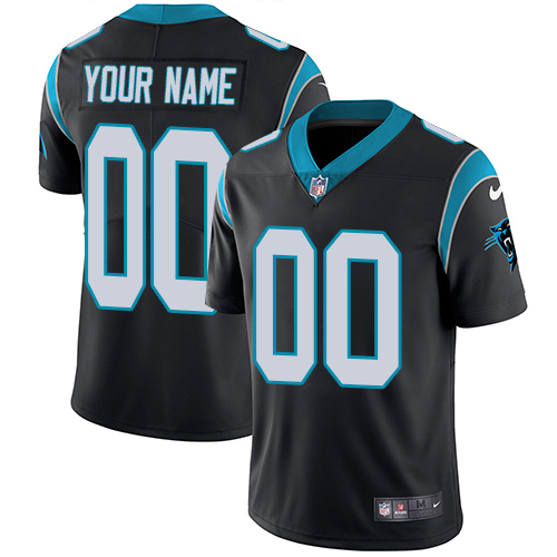 Men's Carolina Panthers Customized Black Team Color Vapor Untouchable Limited Stitched NFL Jersey (Check description if you want Women or Youth size)