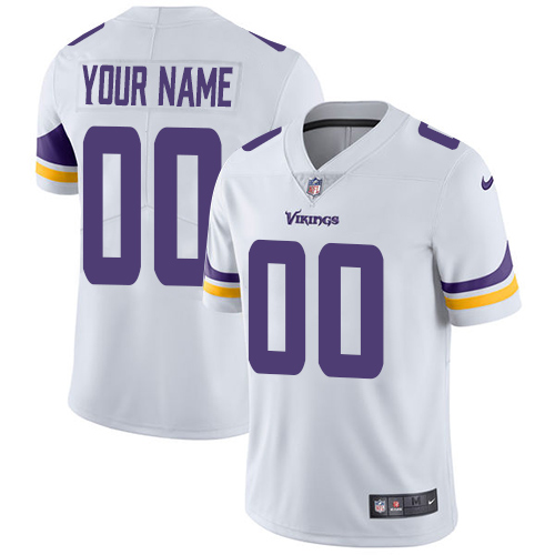Men's Minnesota Vikings Customized White Vapor Untouchable NFL Stitched ...