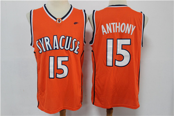 Men's Syracuse Orange Custom Orange Stitched Basketball Jersey
