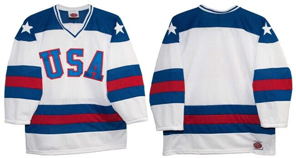 Men's USA Hockey Custom White 1980 Miracle on Ice Stitched Hockey Jersey