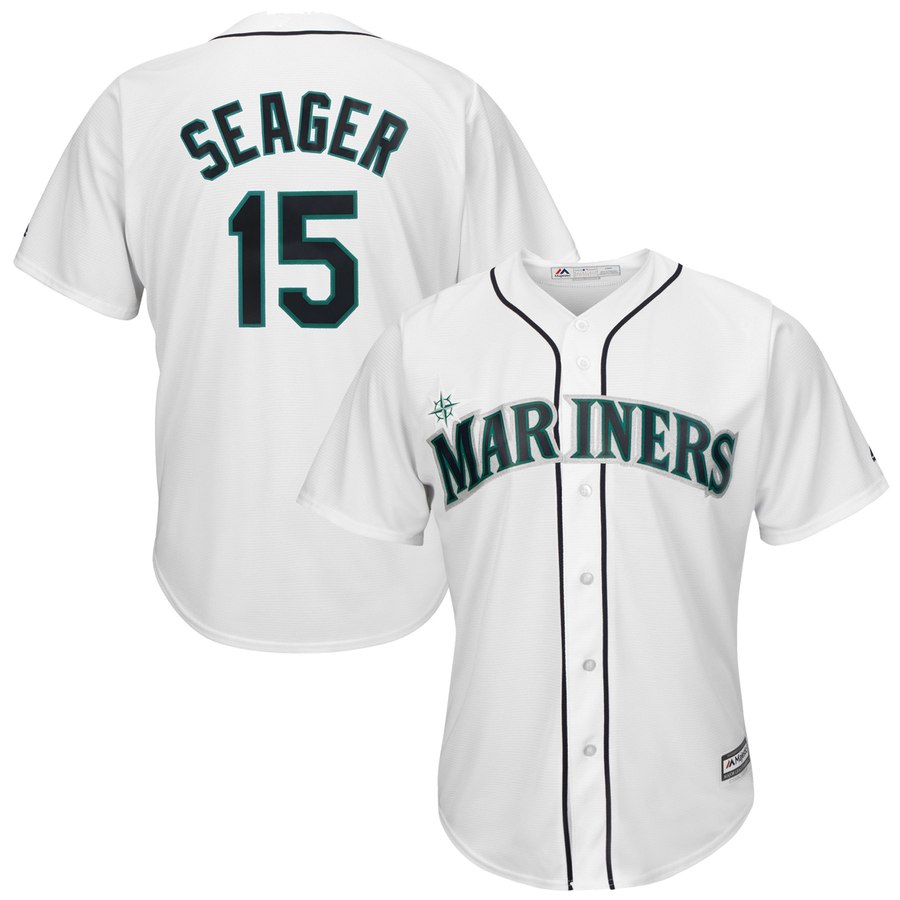 Mariners #15 Kyle Seager White New Cool Base Stitched MLB Jersey