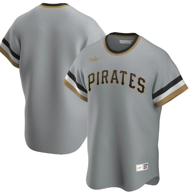 Men's Pittsburgh Pirates Grey Cool Base Stitched MLB Jersey