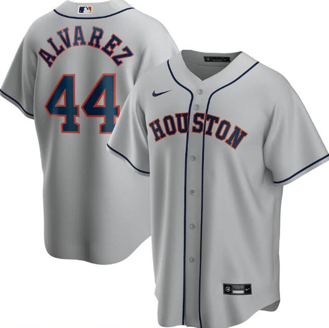 Men's Houston Astros #44 Yordan Alvarez Black Gold Flex Base Stitched ...