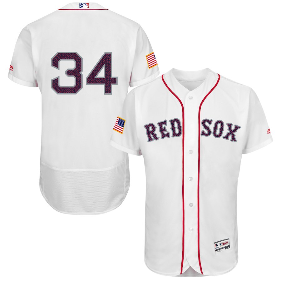 Men's Boston Red Sox #34 David Ortiz Majestic White Fashion Stars ...