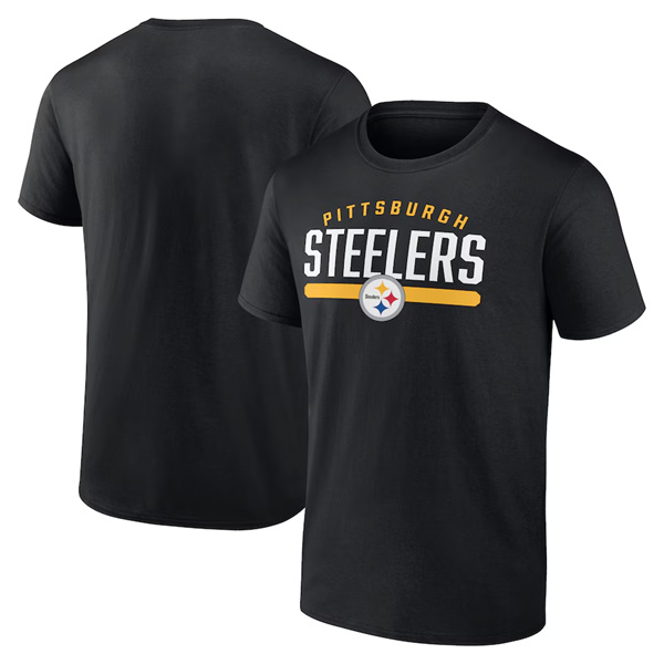 Men's Pittsburgh Steelers Black 2024 Fan Limited T-Shirt （1pc Limited Each Order)