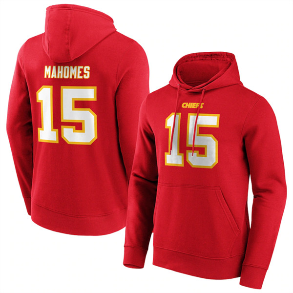 Men's Kansas City Chiefs #15 Patrick Mahomes Red Hoodie [NikeNFL_Chiefs ...