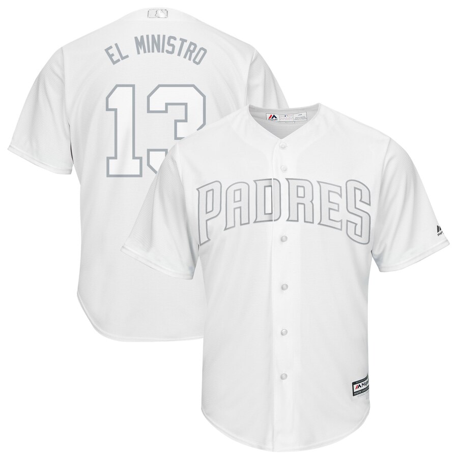 Men's San Diego Padres #13 Manny Machado Majestic White 2019 Players' Weekend Pick-A-Player Stitched MLB Jersey