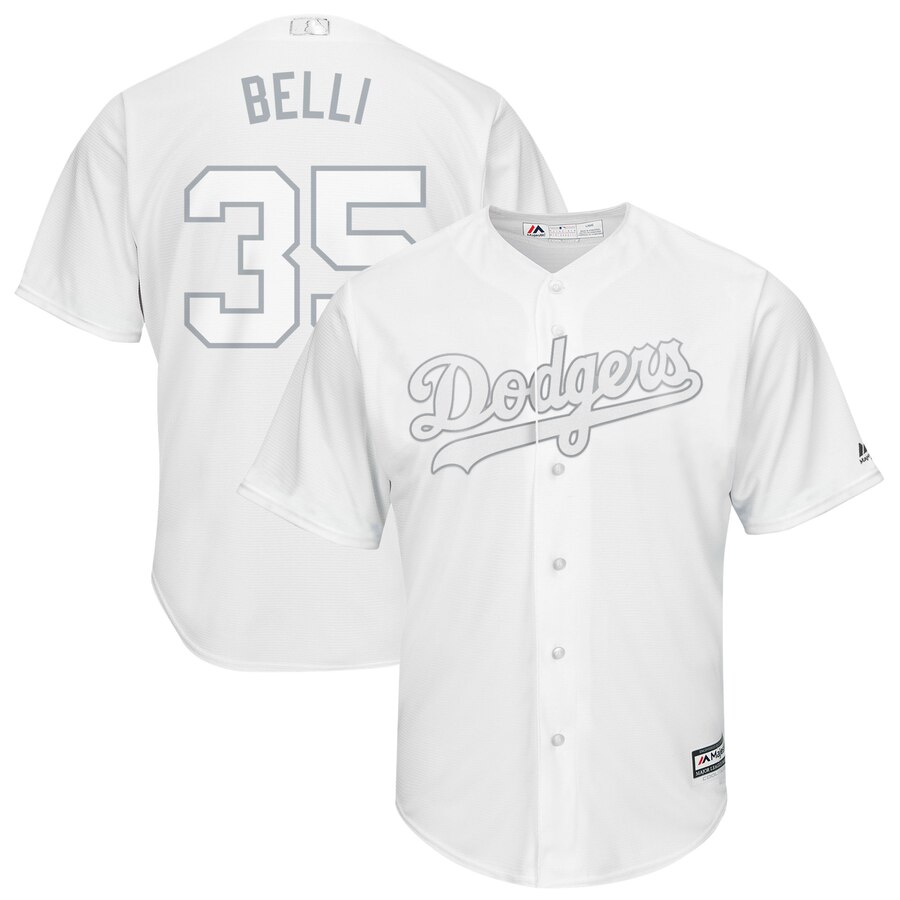 Men's Los Angeles Dodgers #35 Cody Bellinger Majestic White 2019 Players' Weekend Player Stitched MLB Jersey