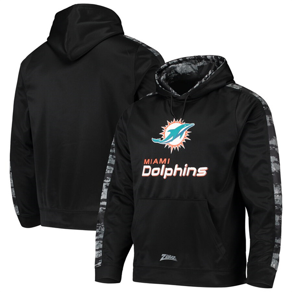 Men's Miami Dolphins Zubaz Black Tonal Oxide Pullover Hoodie [NikeNFL ...