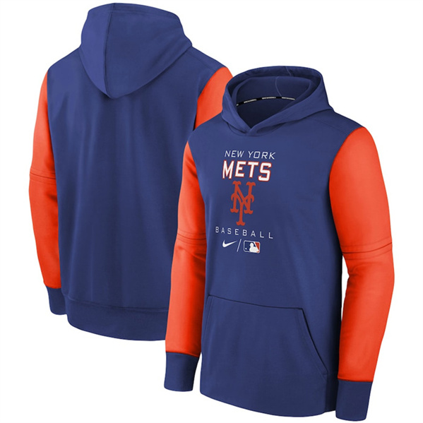 Men's New York Mets Blue 2022 City Connect Therma Performance Pullover ...