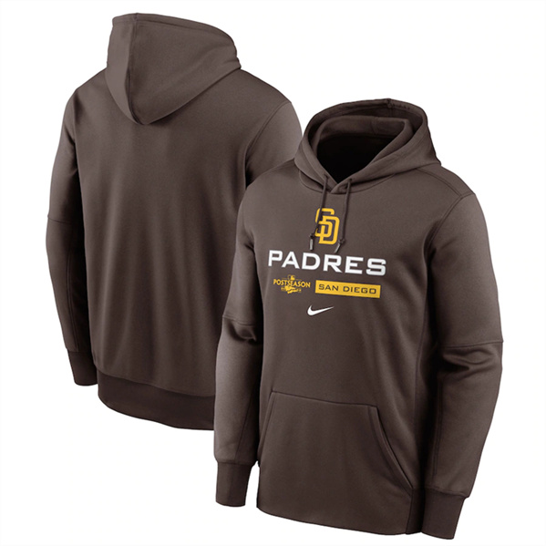 Men's San Diego Padres Brown 2022 Performance Pullover Hoodie [MLB ...