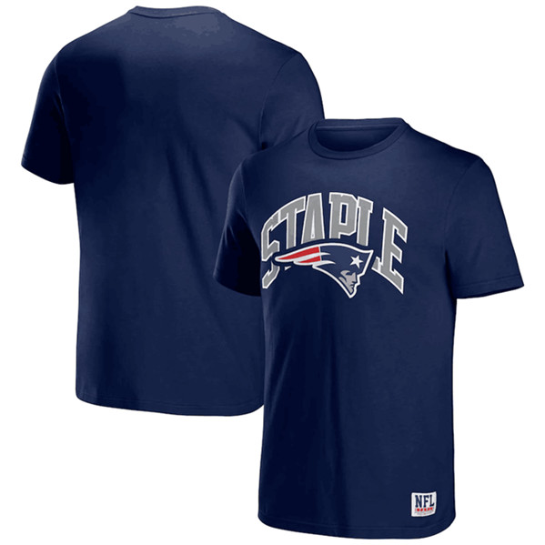 Men's New England Patriots x Staple Navy Logo Lockup T-Shirt [NikeNFL ...
