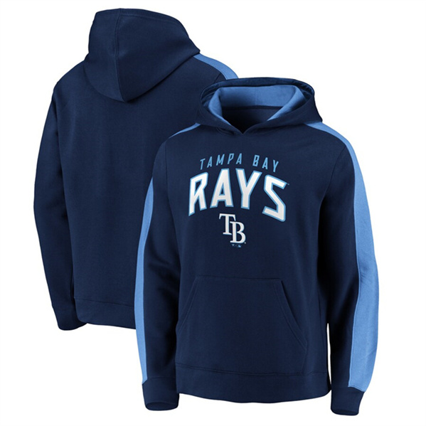 Men's Tampa Bay Rays Navy Game Time Arch Pullover Hoodie [MLB_Rays ...