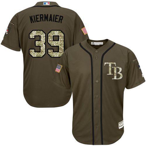 Rays #39 Kevin Kiermaier Grey Cool Base Stitched MLB Jersey