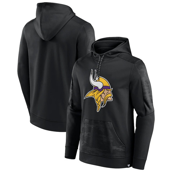 Men's Minnesota Vikings Black On The Ball Pullover Hoodie [NikeNFL ...