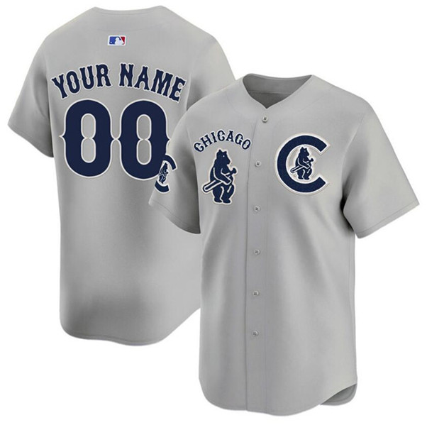 Men's Chicago Cubs Active Player Custom Gray Special Vapor Premier Limited Stitched Jersey