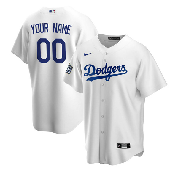 Men's Los Angeles Dodgers Customized White 2020 World Series Bound Custom Stitched MLB Jersey