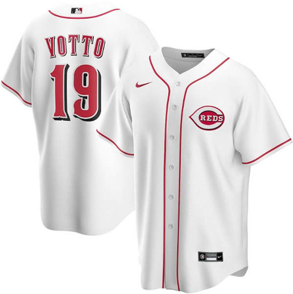 Reds #19 Joey Votto Red Cool Base Stitched MLB Jersey [MLB_Cincinnati ...