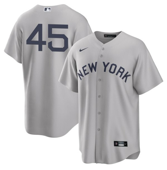 Men's New York Yankees #45 Gerrit Cole 2021 Gray Field of Dreams Cool ...