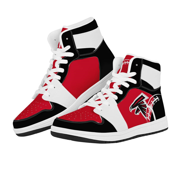 Women's Atlanta Falcons AJ High Top Leather Sneakers 003