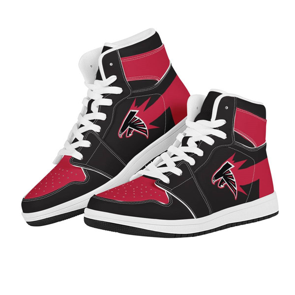 Women's Atlanta Falcons AJ High Top Leather Sneakers 002