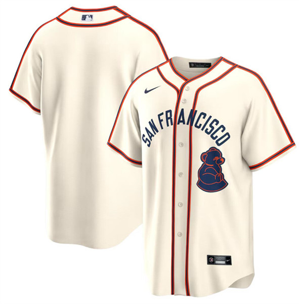 Men's San Francisco Giants Blank Cream 2024 Rickwood Classic Stitched Baseball Jersey