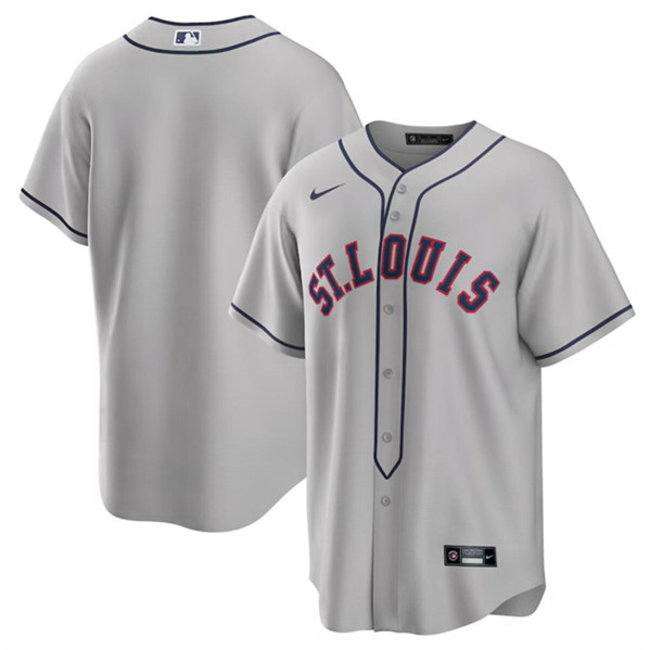 Men's St. Louis Cardinals Blank Gray 2024 Rickwood Classic Stitched Baseball Jersey