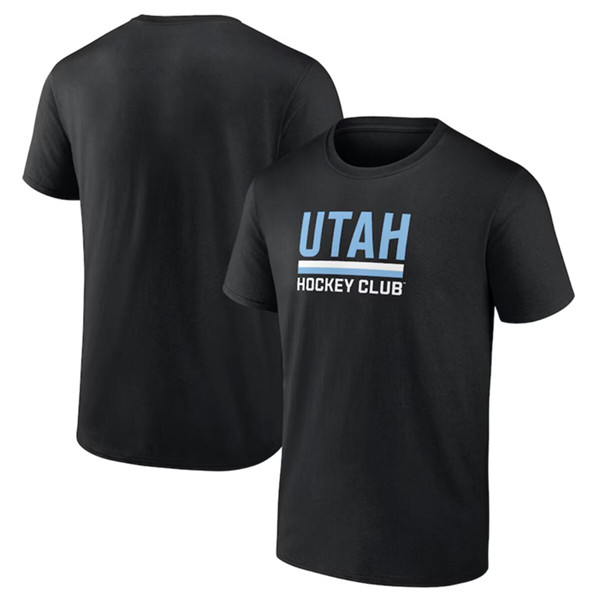 Men's Utah Hockey Club Black Draft Logo T-Shirt