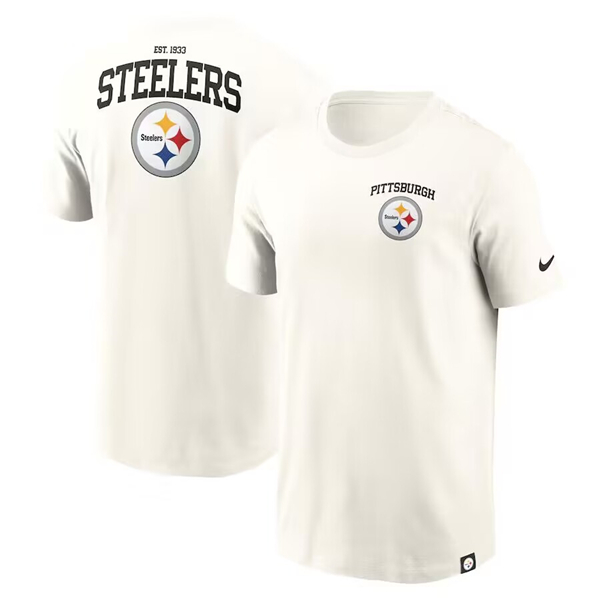 Men's Pittsburgh Steelers Cream Blitz Essential T-Shirt