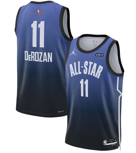 Men's 2023 All-Star #11 DeMar DeRozan Blue Game Swingman Stitched ...