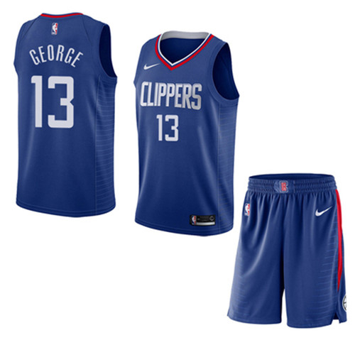 Men's Los Angeles Clippers #13 Paul George Blue Stitched NBA Jersey ...