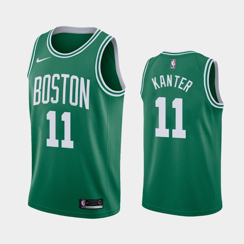 Men's Boston Celtics #11 Enes Kanter Green Stitched NBA Jersey