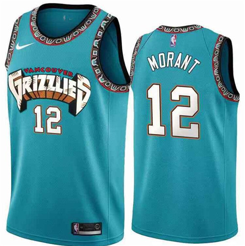 Men's Memphis Grizzlies #12 Ja Morant Blue Stitched NBA Jersey