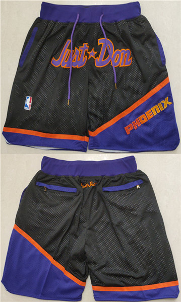 Men's Phoenix Suns Black/Orange Shorts (Run Small)