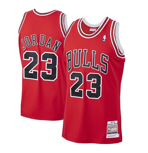 Men's Chicago Bulls #23 Michael Jordan Red Stitched NBA Jersey