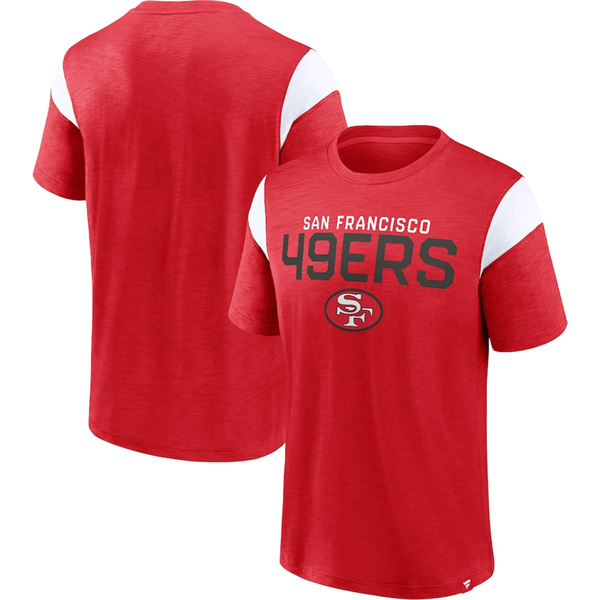 Men's San Francisco 49ers Red/White Home Stretch Team T-Shirt [NFL ...