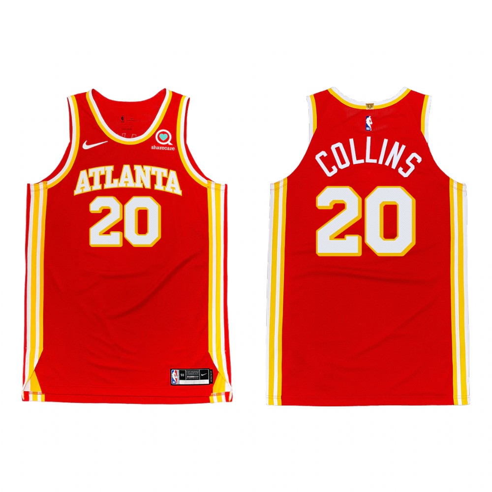 Men's Atlanta Hawks #20 John Collins 2020-21 Red Stitched NBA Jersey