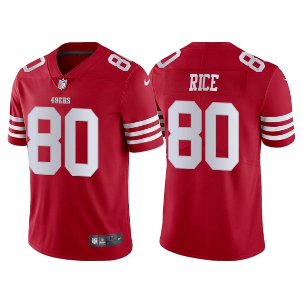 Men's San Francisco 49ers #80 Jerry Rice 2022 New Red Vapor Untouchable ...