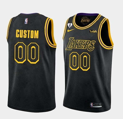 Los Angeles Lakers Customized Black Stitched NBA Jersey [NBA_new ...