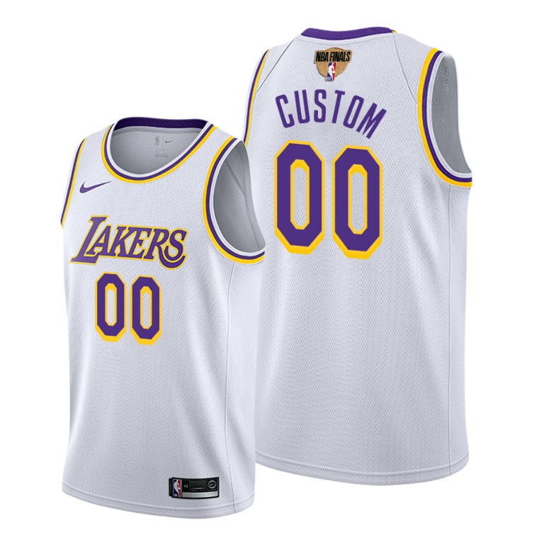 Men's Los Angeles Lakers Active Player 2020 White Finals Bound Statement Edition Custom Stitched NBA Jersey