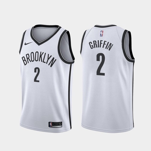 Men's Brooklyn Nets #2 Blake Griffin White Stitched NBA Jersey [NBA ...