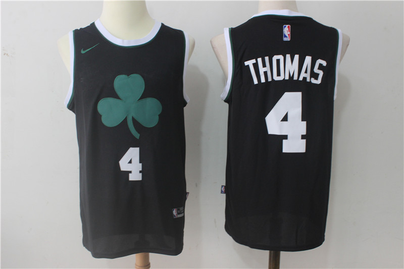 Men's Nike Boston Celtics #4 Isaiah Thomas All Black Stitched NBA Jersey