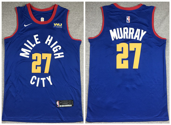 Men's Denver Nuggets #27 Jamal Murray Blue Stitched NBA Jersey
