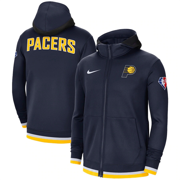 Men's Indiana Pacers Navy 75th Anniversary Performance Showtime Full ...