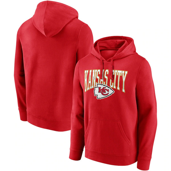 Men's Kansas City Chiefs Red Gridiron Classics Campus Standard Pullover ...