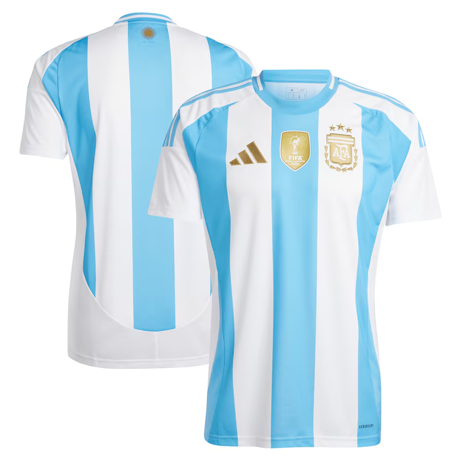 Men's Argentina 2024 White Blank Home Soccer Jersey