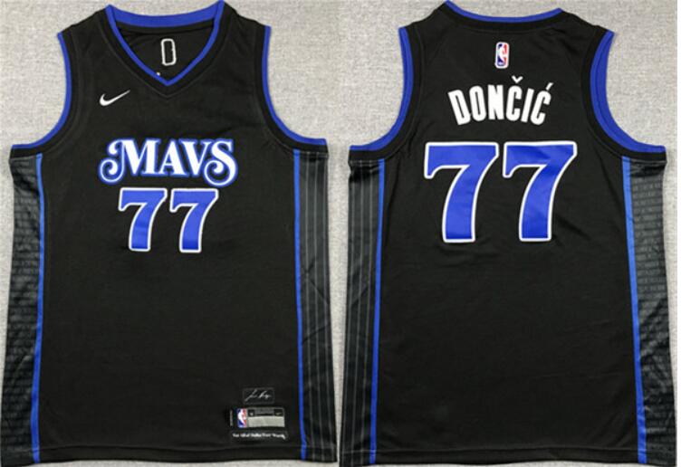 Men's Dallas Mavericks Active Player Custom Black City Edition Stitched Basketball Jersey