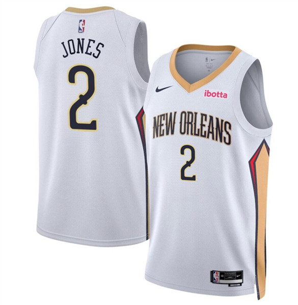 Men's New Orleans Pelicans #2 Herb Jones White 2024 Association Edition Stitched Basketball Jersey